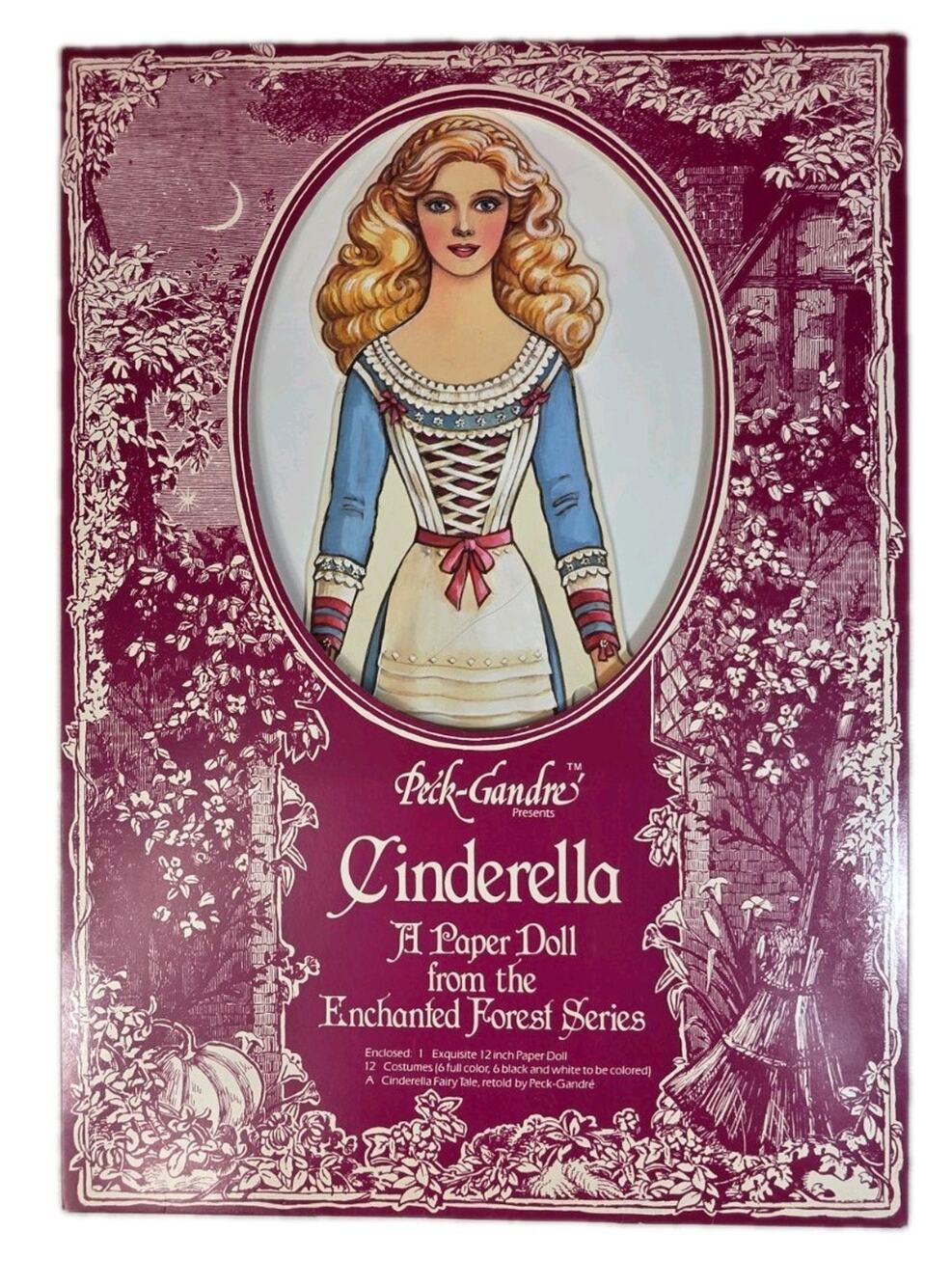 New Vintage 1987 Cinderella Peck-Gandre Collection- Paper Doll- Enchanted Forest